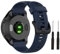 ISABAKE Cinturino per Orologio Gramin 945/935, 22 mm in Morbido Cinturino in Silicone Impermeabile per Garmin Fenix 5/5 Plus, Instinct, Forerunner 935/945, Quatix 5, Fenix 6/6 Plus (Dark Blue)