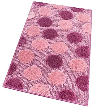 Tappeto Bagno Camera Antiscivolo Shaggy Moderno Scendi Doccia Assorbente MOD.iOS 50X110 Porpora