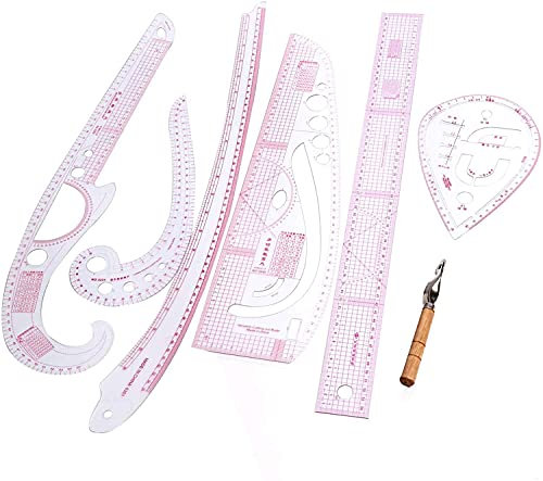 BALLSHOP 7pcs Sew Curve Ruler Metric Measure Tailor Tool Tailor Dressmaking Sewing for Pattern Design Bendable Drawing Template DIY Clothing