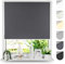 Tom'Shop® Verdunkelungsrollo Klemmfix ohne Bohren[Graphit, 130cm x 220cm] Seitenzugrollo Thermorollo Klemmrollo mit Klemmträger Fensterrollo Super Blackout Rollo
