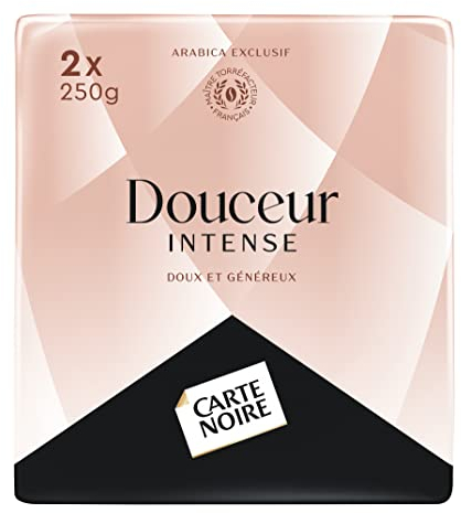 CARTE NOIRE - Cafe Moulu Carte Noire Douceur Intense - Moulu Arabica - Café Doux Et Delicat - Lot De 12 X 250 G - Fabrique En France