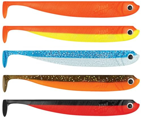 Lieblingsköder 12,5cm Gummifische - 5 Gummishads, Farbe Lieblingsköder:Dorsch-Paket