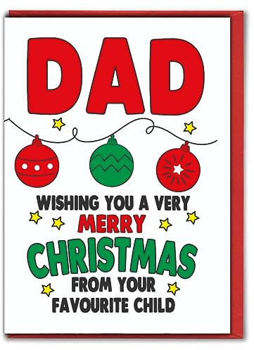 Lustige Weihnachtskarte für den Vater, Lieblingskind XM315
