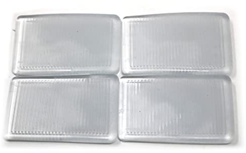 4 x fiXte Furniture Wedges Stackable Soft Rubber Window Door Table Stop Clear