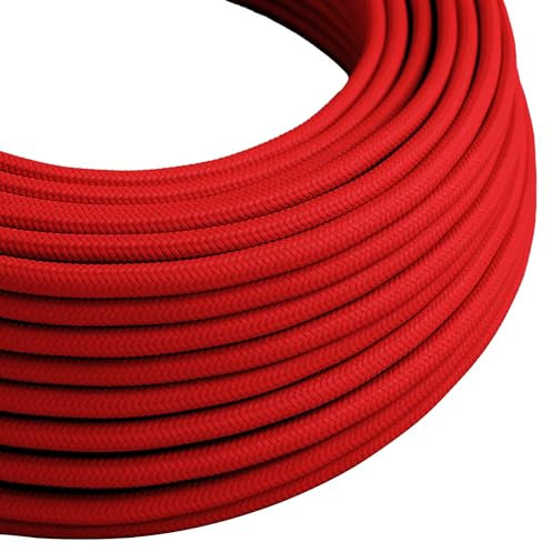 5 Meter Vintage 3 Core Round Electric Cable Fabric Covered Wire Italian Braided 0.75 mm Electrical Cable Flexible Wire for Lighting Other Appliances