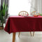 EHOMERY Tischdecke Edel Tischwäsche Villa Noblesse Schlichtheit In Reiner Farbe Tischdecke Abwaschbar Anthrazit Wachstuchstoffe Rot Tischschutz Dekoration 140X140Cm