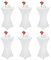Showgeous 6er-Set Stretch Stehtisch Husse für Bistrotisch Ø 60-65 cm,Hussen Stehtische Weiß 60 cm,Verstärkung im Fußbereich,Stretchhusse Weiß Hussen für Stehtische und Bistrotische