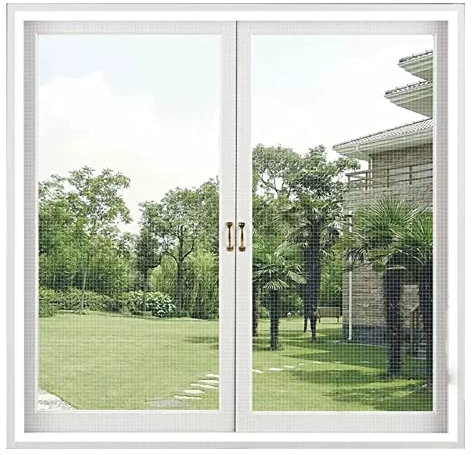 Fenster-Bildschirm 55x135cm(21.6x53.1in) für Fenstergitter, Terrassengitter, Türgitter, Verandagitter - und mehr weiß-A