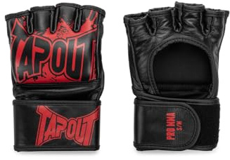 Tapout MMA Pro Fight Handschuhe aus Leder (1 Paar) PRO MMA, Black/Red, L, 960005