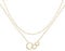 Jenosy Kette Layered Damen Kette Ringe Gold Personalisierte Kreis Kette Damen Zarte Halskette mit Kreis Anhänger Damen Hypoallergene 18K Vergoldete Kette Modeschmuck für Frauen und Mädchen