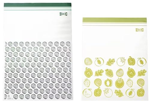 Sacchetti ISTAD Richiudibili e Riutilizzabili per freezer fino 50 °C per conservare alimenti, Varie Misure (30 pz (15 da 6 lt + 15 da 4,5 lt))