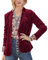 MINTLIMIT Women Casual Work Office Blazer Jackets Long Sleeve Notched Lapel Solid Buttons Velvet Blazer, XL, Wine Red-2
