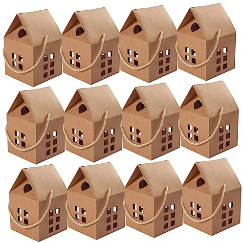 Healeved 12stücke Handgefertigte Papierboxen Für Süßigkeiten Und Kleine Geschenkverpackungen Im Haus-design Für Weihnachten Und Partys