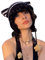 Edhomenn Frauen Katze Beanies Grunge Goth Beanies Katze Ohr Hut Y2k Crochet Beanie für Mädchen Streetwear, 01 Schwarz Weiß, Einheitsgröße