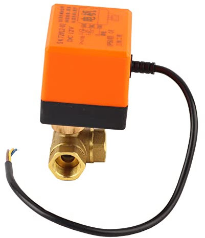 Dn15 G1/2 Messing 3-Wege-Motorventil, Messing-Motorkugelventil Motorisiertes Kugelventil 3-Wege-Motorventil, Motorisiertes 3-Wege-Ventil Elektrisches Ventil für Klimaanlage Dc12V