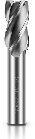ASNOMY forets à 4 cannelures - 25 mm Fraise en Bout- Ensemble de forets à tige droite HSS CNC pour perceuse - Ensemble d'outils pour bois, aluminium, acier et titane