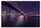 H1432M_TV5BL Papier peint intissé Motif pont de nuit USA New York 104 x 70 cm