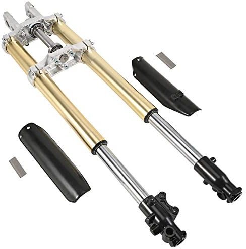 Trkimal Kit complet de rehausseur de fourche avant de moto 45 mm/48 mm et triple pince pour Dirt Pit Pro Trail Bike Motocross Upside Down Amortisseur 110 cc 125 cc 150 cc