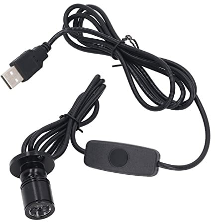 Luqeeg Mini-Spot-Leuchten, Dimmbarer LED-Strahler mit Stufenloser Dimmung, Schraubbefestigungssatz, 6,6 Fuß Langes Kabel, Aluminiummaterial, USB 5 V für Vitrinen, (Positives weißes