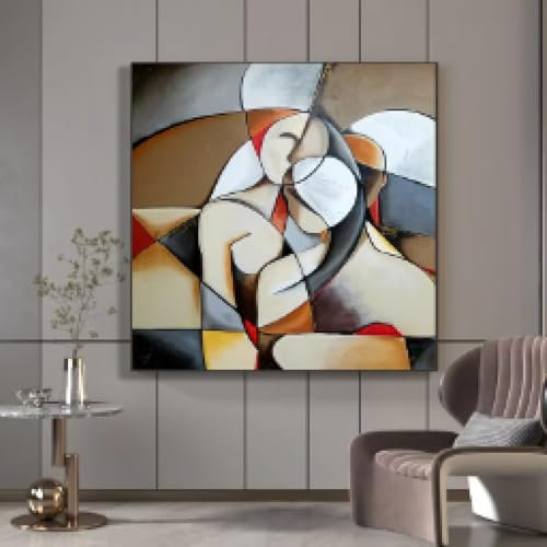 HIPWST Picasso Abstract Famous Canvas Art Paintings Dream Women Classical Picture on The Wall Art Posters and Prints Home Decor 60x60cm Frameless