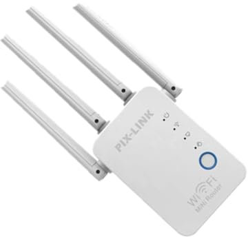 Housoutil Ripetitore Wireless-n Mbps Estensore Segnale Lungo Portata Amplificatore Compatibile Router Eu Plug Bianco