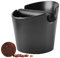 Knock Box, Negro Cajon Posos Cafe, Cubo para Posos de Cafe, Recipiente Posos Cafe Café Molido Recipiente Accesorios Cafe con Barra de Golpe de Metal Extraíble para Cocina Oficina Cafetería