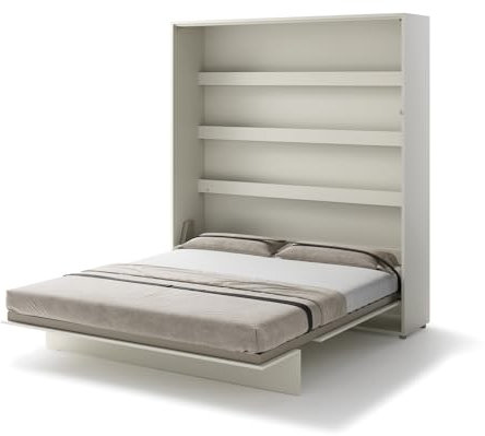 Friderik Bed Concept BC-013 Wandklappbett Vertikales Schrankbett ohne Matratze, 180x200 cm (Kaschmirfarbe)