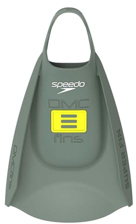 Speedo Unisex-Adult DMC Super Fin | Fitness | Bodysurfing | Body Boarding | Silicone | Easy-On | Premium Construction, GREEN, XL