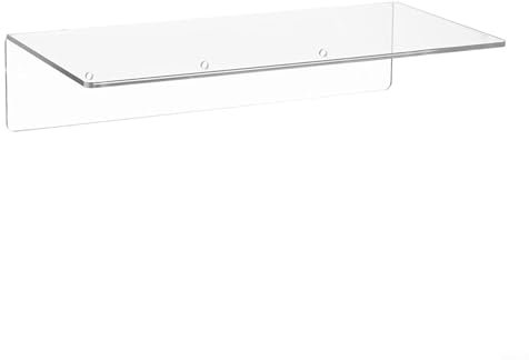 Transparentes Wandregal, 15,9 cm tief, Acryl-Display Rack für Bücher, Dekorationen, Badezimmerzubehör