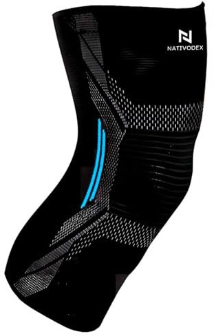 NativoDex Rodillera Estabilizadora de Sujeción Menisco y Ligamento - Rodillera Antideslizante de Compresión para Hombre y Mujer