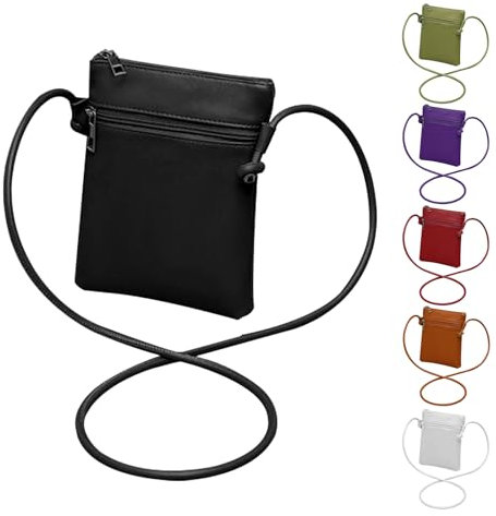 JENCVNL Women Crossbody Phone Bag,PU Leather Mobile Phone Bags for Women, Small for Mobile Phone Wallet Bags,Cellphone Shoulder Bag with Adjustable Shoulder Strap for Women Girls (Black2)