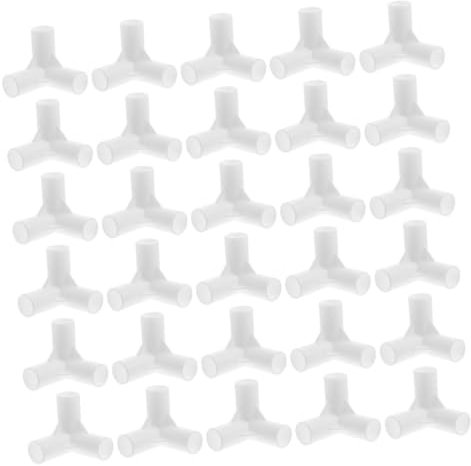 Connettori a T per Telai Gazebo Bianco PP 40 Pezzi, 8mm