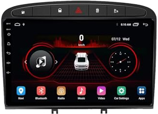 Radio con Pantalla Táctil IPS de para Peugeot 408 308 308SW Android 15 9 Pulgadas Coche Autoradio Estéreo IPS Pantalla Táctil 2 DIN Radio Bluetooth Am Adh para, 4core2+64G