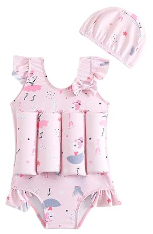 MOVAWAKY Maillots de Bain Fille, Combinaison Flottant Enfant Maillot de Bain Enfant Garcon Maillot Fille 5 Ans Bouée Intégré Bebe 3 Ans Combinaison Piscine Bebe Enfants Bébé Tout Petit Garçon