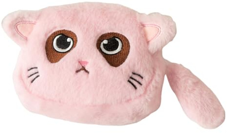 ZPGVWXKO Niedliche Und Kreative Katzen Geldbörse Zur Aufbewahrung von Kopfhörern Und Kleingeld mit Reißverschluss – Ein Tolles Geschenk für Kinder (Jungen Und, Rosa