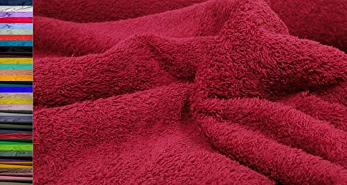 StoffBook WALKFROTTEE Stoff Doubleface SCHWER FROTTE Stoff Stoffe METERWARE, C587 (Bordeaux)