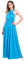 Robe longue convertible pour femme - Robe de soirée, de bal, de mariage, de cocktail - Bleu - X-Small