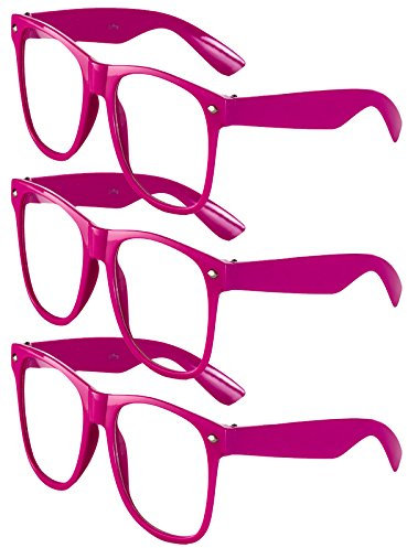 Ciffre 3 er Set EL-Sunprotect® Klar Glas Nerdbrille Brille Nerd Sonnenbrille Hornbrille Streber