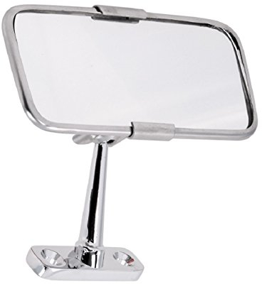 Universeller Oldtimer Innenspiegel Rückspiegel - aus verchromten Metall - 130x57 mm