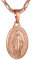 GoldChic JEWELRY Collana Medaglia Miracolosa Ovale Con Bordo In Filigrana Collana Miracolosa Placcato Platino Regalo Religioso Cattolico