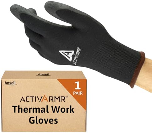 Ansell ActivArmr 97-631, Thermal Gloves, Cold-Resistant Protective Gloves with PVC Coating, Grip Gloves for Dexterity, Insulated Acrylic Interior for Winter Use, Work Gloves XS, 1 Pair