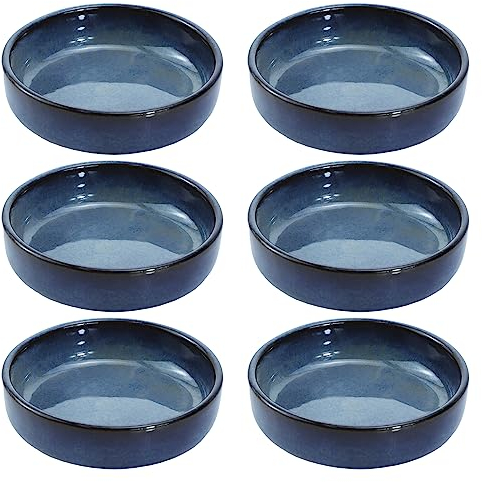 Colias Wing Lot de 6 coupelles en céramique émaillée style vintage de 8,9 cm pour assaisonnement, sauce soja