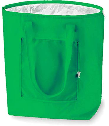 PromotionGift Wiederverwendbare Faltbare Kühltasche, Einkaufstasche, Strandtasche leicht und langlebig, mit Aluminium-Innenfutter mit Perfekter Kühlfunktion - 25L (Irisches Grün)