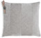 Knit Factory - Beau Kissen - Velourkissen - Modischen Streifenmusters - Sofakissen - 50x50 - Grau