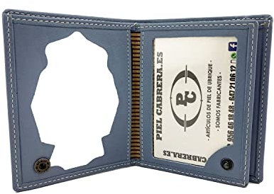 Cartera Porta Placa para Policia Nacional CNP Mod. HONORES Libro (Celeste)