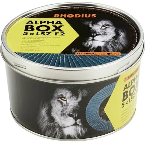 RHODIUS ALPHAline LSZ F2 BOX Fächerschleifscheibe 125 x 22,23 mm K80 5 Stk
