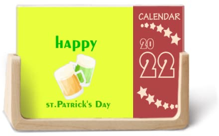 Green Beer Toast feiert Irland 2022 Tischkalender Planer 12 Monate