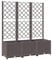 vidaXL Fioriera da Giardino con Graticcio Marrone 120x40x136 cm in PP
