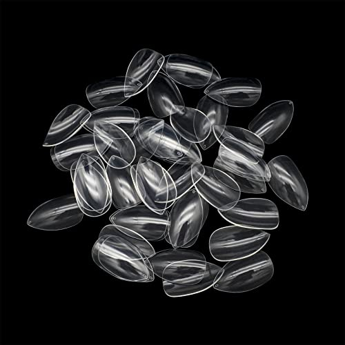 500 Pièces Faux Ongles Capsules Amande Court en Acrylique pour Gel Nail Art, 10 Tailles Stiletto Capsule Pointe Transparente Clair French Manucure Professionnelle la Maison Salons Kit
