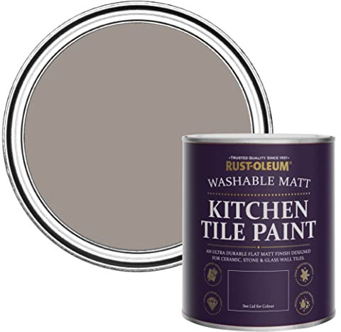 Rust-Oleum Peinture Brune Résistante à l'eau pour Faïence de Cuisine, Finition Mate - Truffe 750ml